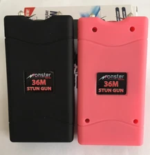 (2)Rechargeable Stun Gun with LED Light - Free Taser Holster ，USA seller！