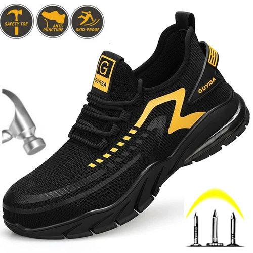 Damen Sicherheit Arbeit Turnschuhe Leicht Atmungsaktiv Stahlkappe Schuhe Rutschfest - Bild 2 von 15