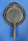 Antique 1910 Wagner Ware Sidney -O- #7 Cast Iron Waffle Maker Iron *Feb 22 1910