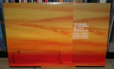 30 SECONDS TO MARS IT'S THE END OF THE WORLD BUT IT'S A TANGERINE SIGNED LP