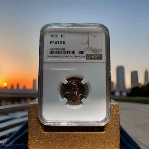 1958 Lincoln Wheat Cent No Mint Mark. PF 67 NGC.