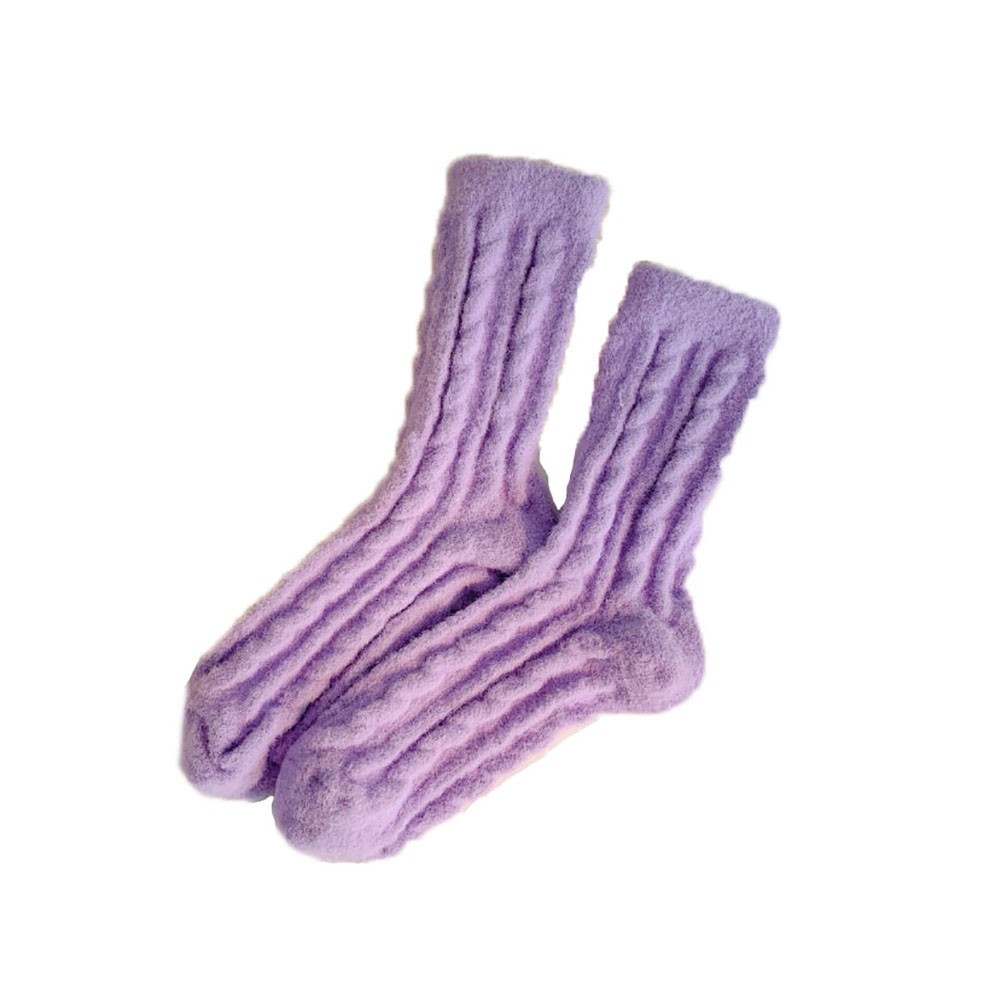 APL Pantofole Spesse Calde Antiscivolo da Donna con Calze Visone Sintetico Autunno