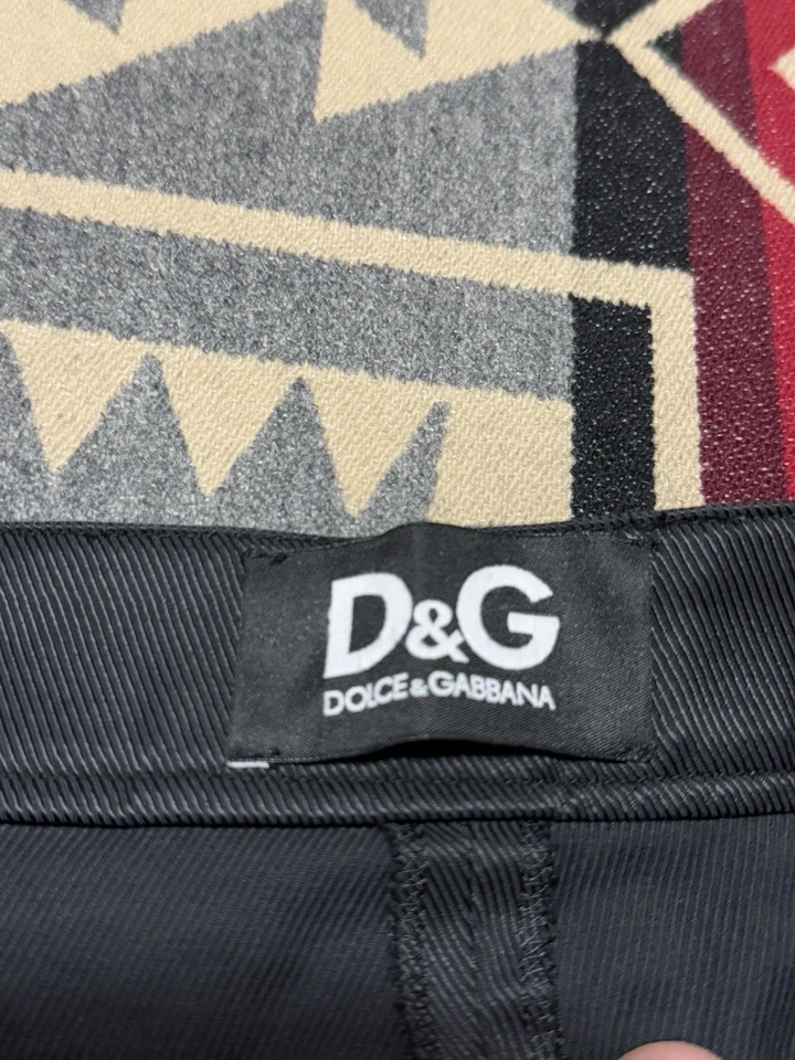 Pantalones Dolce & Gabbana 44IT/8 para mujer negros mezcla de algodón cremallera T33 Foto 4 de 4