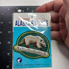 Original Package Alaska GRIZZLY BEAR Embroidered Patch 58MN