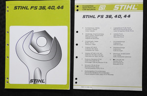 Original STIHL FS 36 40 44 Ersatzteilkatalog + Servicehandbuch