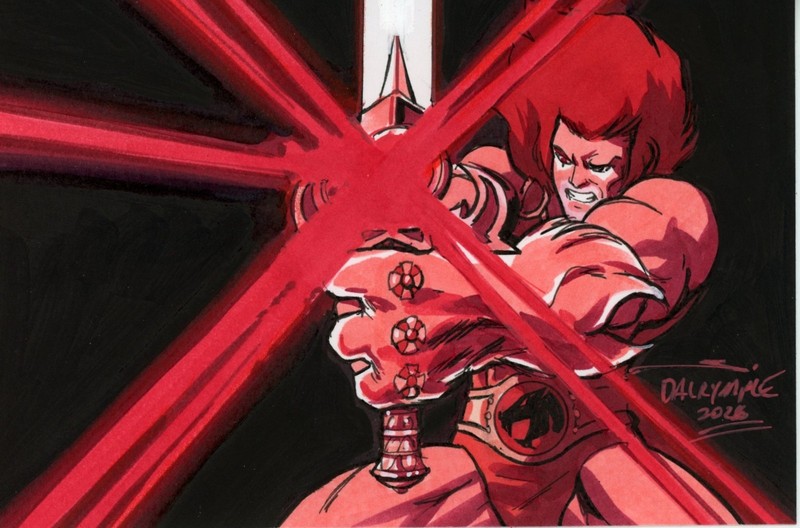 Lion-O ThunderCats Pin up 4x6" original art by Scott Dalrymple