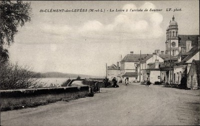 Ak Saint Clément des Levées Maine-et-Loire, La Loire a l'arrivee... - 3014863