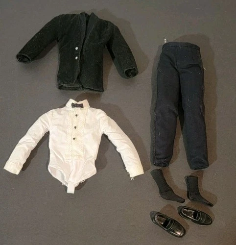 Vintage Barbie/ Ken Tuxedo Black and White Set Complete With Jacket Shoe's Socks