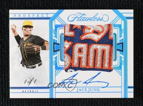 2024 Panini Flawless Prospect Patch Platinum 1/1 Jace Jung #PPA-JJ Patch Auto