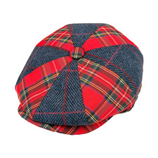 Peaky Blinders Cap Mens 8 Panel Herringbone Tweed Wool Baker Boy Size S-XXL