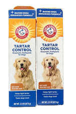 2 Pk Arm & Hammer Tartar Control Enzymatic Toothpaste for Dogs Beef Flavor 2.5oz