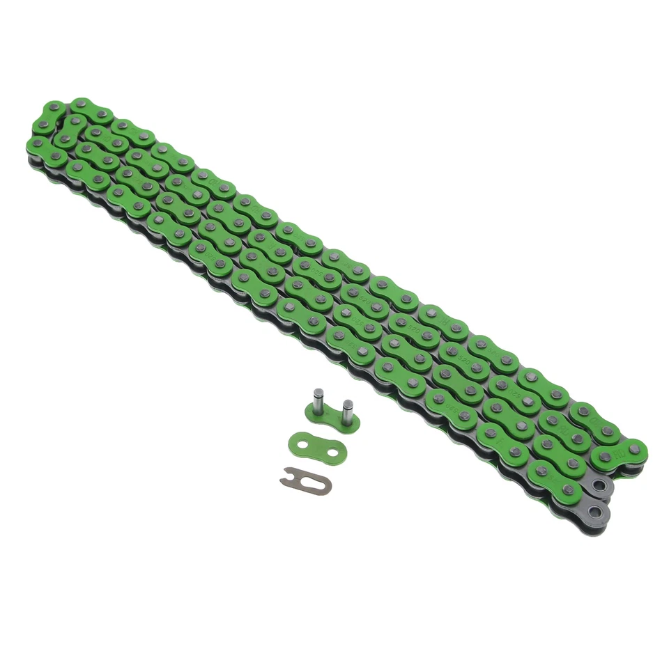 Kawasaki 250 KLX250 KLX250R 1994 1995 1996 cadena verde sin junta tórica 520X110L Foto 2 de 2