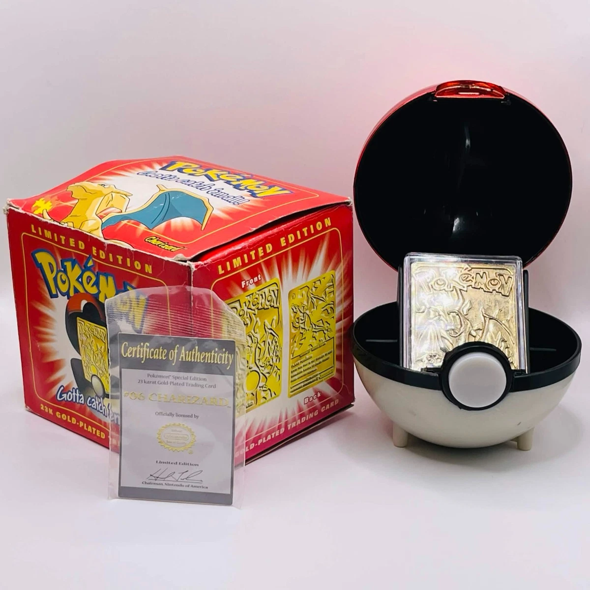 Burger King 23k Gold Pokémon Pokeball Individual Trading Cards for