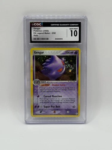 CGC 10 GEM MINT Gengar 2006 EX Legend Maker 5/92 Holo Pokemon Card