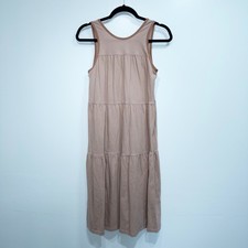 Everlane Oak Pink Brown The Weekend Tiered Dress Size XS