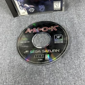 AMOK - Sega Saturn A+M+O+K With Registration Card Tested Good
