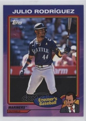 2024 x Chris Berman Boomer's Baseball Purple 14/25 Julio Rodriguez Rodríguez qf6