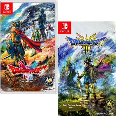 Dragon Quest I & II (Multi-Language) + III HD-2D Remake Switch New Bundle (RPG)