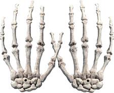 1 Paar Halloween Skelett H&auml;nde,Skelett H&auml;nde Deko,Skeletthand,Halloween-Dekorati