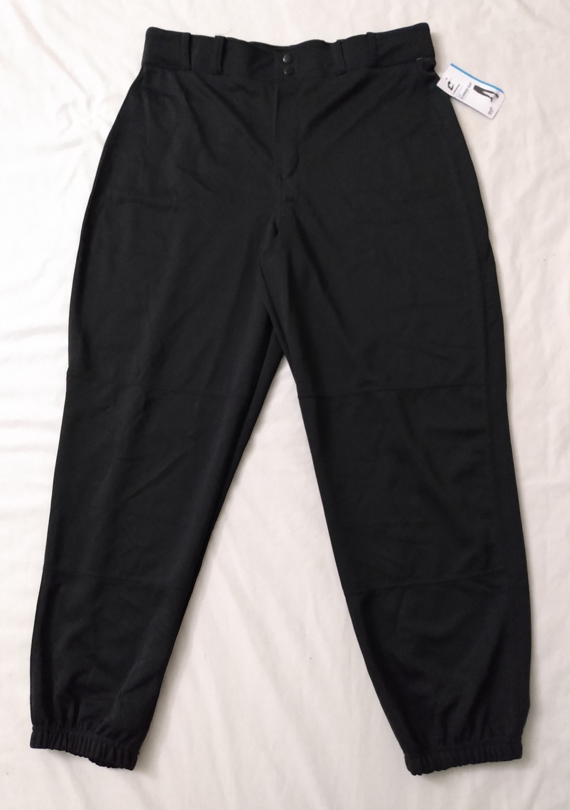 NEW MENS CHAMPRO BASEBALL PANT BLACK CLASSIC CUT SIZE LARGE POLYESTER