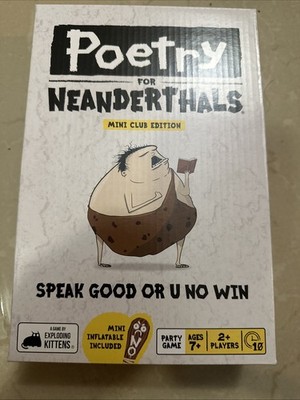POETRY FOR NEANDERTHALS Party Word Card Game by Exploding Kittens NEW mini club