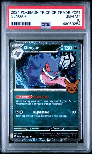 2024 POKEMON TRICK OR TRADE #057 GENGAR PSA 10