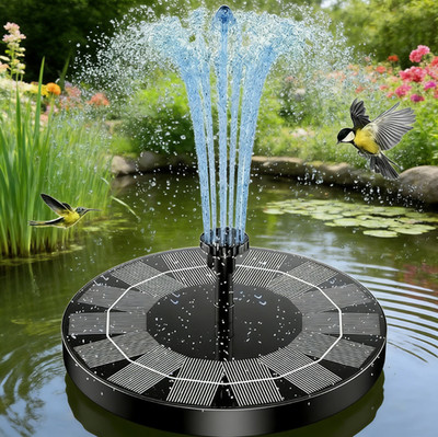 Submersible Solar Power Fountain Floating Water Pump Bird Bath Garden Pond Decor