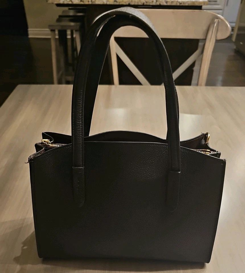 Cartera Coach Charlie 28 negra/dorada 29529 de cuero granulado  Foto 3 de 4