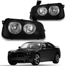 Pair Headlights Left Right For 2006-2010 Dodge Charger Clear Corner Wbulbs Pair Headlights Left Right For 2006-2010 Dodge Charger Clear Corner Wbulbs