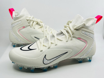 Nike Alpha Huarache 8 Elite LAX Mens Cleats Sail Hyper Pink CW4440-116 size 10.5