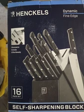 Henckels Solution Stainless Steel 16Pc Self-Sharpening Knife Block Set - 101097