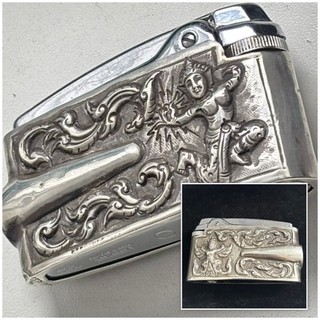 Vintage Sterling Silver Thailand Cased Ronson Varaflame Lighter (AF)