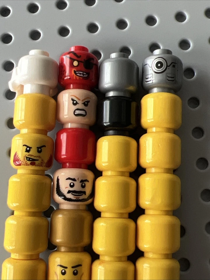 LEGO Minifigura Cabeza Lote 40 Disney Maléfica Batman Hiedra Venenosa CMF Ninjago Nexo Foto 3 de 4