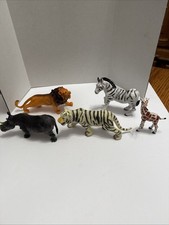 Lot of Plastic Zoo Safari Jungle Animal Figures Toy 5 Pieces