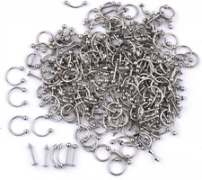 50-100PCS Body Piercing Jewelry Lot 316L Surgical Steel Mixed Set Tongue Belly