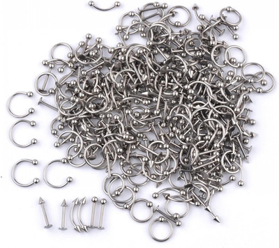 50-100PCS Body Piercing Jewelry Lot 316L Surgical Steel Mixed Set Tongue Belly