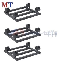 3 Packs 10 inches Large Metal Plant Caddy Black With Wheels Rolling Plant Stands