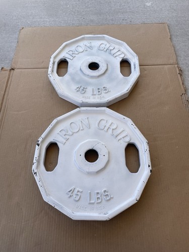 Iron Grip Olympic 2” 45 Lb Weight Plates 2x45Lb Total 90 Lbs USA Made