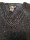 Brooks Brothers "346" Sweater Vest Large Sleeveless Navy Blue 100% Lambs Wool — photo 1