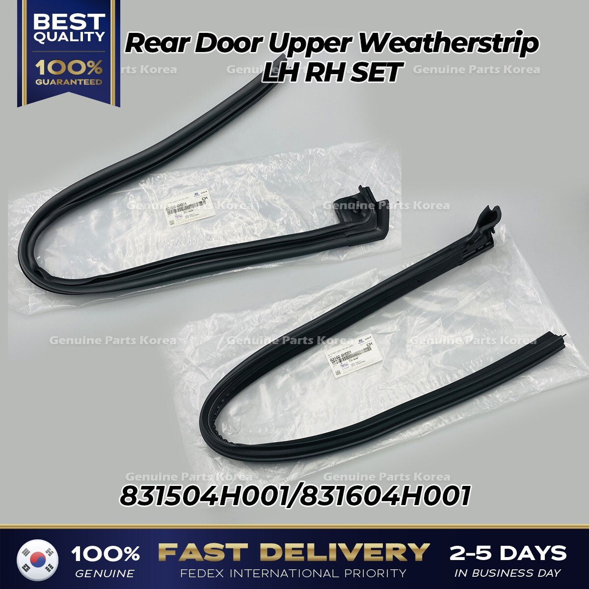 ⭐Genuine⭐ Rear Door Upper Weatherstrip LH RH SET for ⭐Genuine⭐ Rear Door Upper Weatherstrip LH RH SET for
