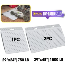 1/2 PC VNN Shed Ramp for Riding Mower & Lawn Anti-Slip Punch Plate Ramp for ATV