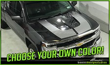 Vinyl Decal Graphics 4 Fits- Chevy Silverado Hood Racing Stripes 2016 2017 2018