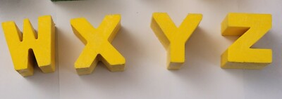 1979 Mattel Tuff Stuff 30 Blocks ABC's Alphabet Letters Original