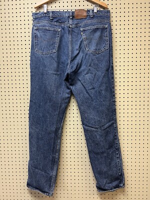 Vtg Levis Two Horse Brand Leather Patch 38x34 Made In USA Blue