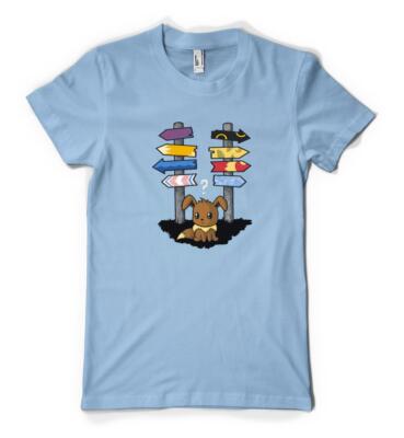 T-Shirt Eevee Evolution Gaming Wegweiser süßes Tier personalisiert Unisex Kinder