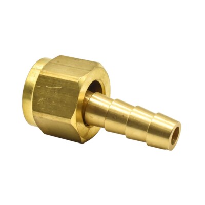 Brass Hose Fitting, Connector, 1/4'' Swivel Barb x 1/4'' Female NPT End - FFS244