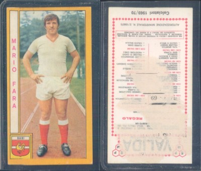 1969/70 PANINI FOOTBALLER FIGURE-BARI,FARA-RECOVERY