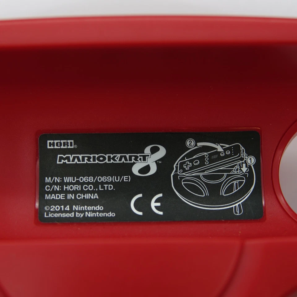 Nintendo Wii U Hori Mario Kart 8 Steering Wheel 2014—Red Mario Edition Racing - Image 4 of 4