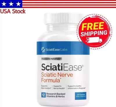 SciatiEase Labs Sciati Ease Sciatic Nerve Formula 120 Capsules - New! Exp 12/27