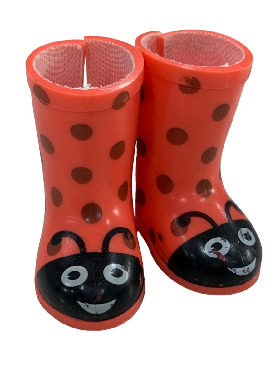 American Girl Wellie Wishers Willa Meet Outfit Ladybug Rain Boots